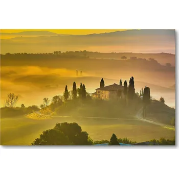 Obraz Obraz na plátně KRÁSNÉ TOSKÁNSKO ZA JITRA ITÁLIE 40 x 30 cm