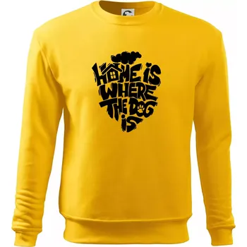 Pánská mikina Home is where the dog - Mikina Essential pánská - XL ( Žlutá )