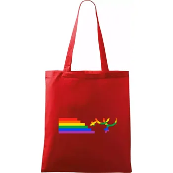 Lesby symbol duha - Taška bavlněná - 42 x 38 cm ( Červená )
