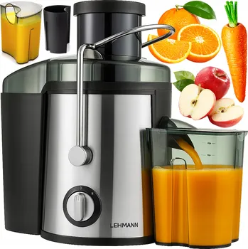 Odšťavňovač Odšťavňovač Lehmann stříbrný 600 W 2 rychlosti 0,45 l