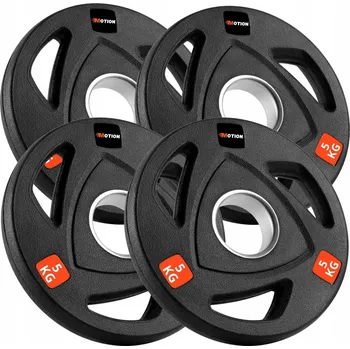 LITINOVÉ ZÁVAŽÍ NA ČINKU KOTOUČE ZÁVAŽÍ POGUMOVANÉ 51mm 4x5KG