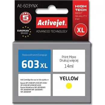 Inkoust Activejet pro Epson 603XL nový AE-603YNX žlutý (žlutá)