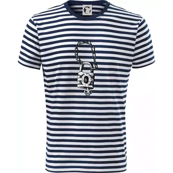 Pánské oblečení Zámek s řetězem - Triko na vodu - L ( Prouhovaná )