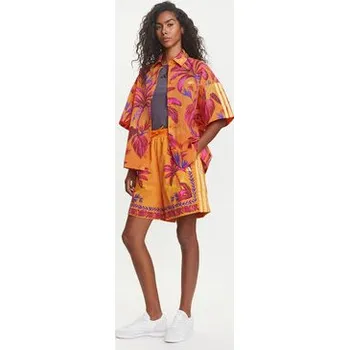 Dámské oblečení adidas Sportovní kraťasy FARM JD6289 Oranžová Loose Fit XS
