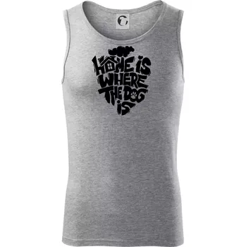 Home is where the dog - Tílko pánské Core - XL ( Tmavě šedý melír )