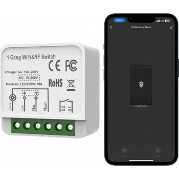 IP kamera INTELIGENTNÍ RELÉOVÝ OVLADAČ DO KRABICE TUYA WiFi + RF 433MHz