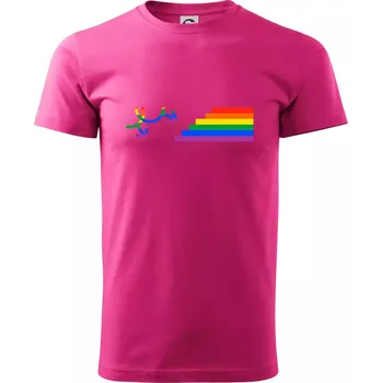 Pánské tričko Gay symbol duha - Klasické pánské triko vyšší gramáže - 4XL ( Purpurová )
