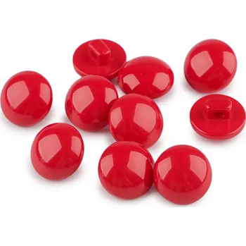 Knoflík Knoflík barevný velikost 24", malé, 1 červená