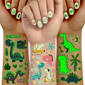 Odstranitelné tetování DĚTSKÉ TETOVÁNÍ ZVÍŘATA SVÍTÍCÍ VE TMĚ DOČASNÉ MIX