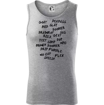 Generace Z - Gen Z slovník - Tílko pánské Core - M ( Tmavě šedý melír )