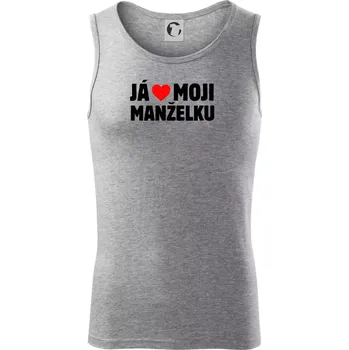 Já miluju svojí manželku - Tílko pánské Core - S ( Tmavě šedý melír )