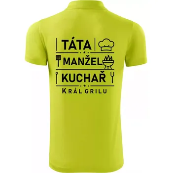 Pánská košile Táta manžel kuchař král grilu - Polokošile Victory sportovní (dresovina) - L ( Limetková )