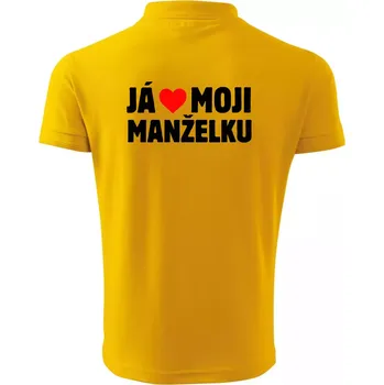 Pánská košile Já miluju svojí manželku - Polokošile pánská Pique Polo 203 - 5XL ( Žlutá )