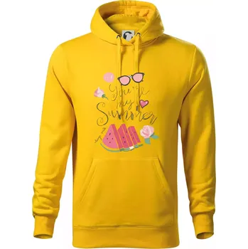 Pánská mikina Summer Watermelon - Mikina pánská Cape s kapucí - 4XL ( Žlutá )