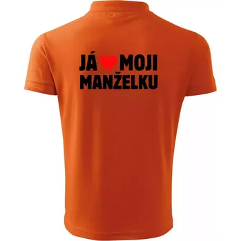 Pánská košile Já miluju svojí manželku - Polokošile pánská Pique Polo 203 - XL ( Oranžová )