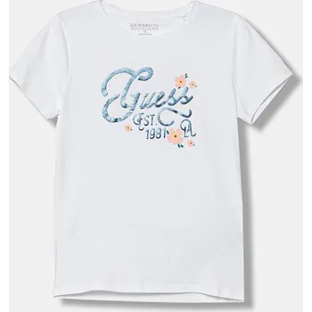 Dívčí tričko Dětské tričko Guess J5YI17.K6YW4.9BYA bílá 00X, vel. 167