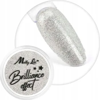 Pyl Ozdoby Na Nechty MOLLYLAC 1g Efekt Brilliance Stříbrný Silver Č.12