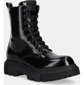 Dámské kozačky Dětské boty Calvin Klein Jeans V4A5.83133.35.39 černá 99X, EUR 39