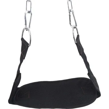 Zesílený opasek s řetězem na posilování pro přítahy a kliky na hrazdě Opasek na činky a závaží do posilovny