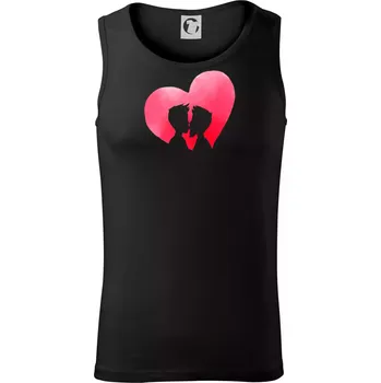 LGBT srdce gay - Tílko pánské Core - S ( Černá )