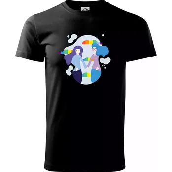 LGBT holky - Triko extra velké (5-8XL) - 8XL ( Černá )