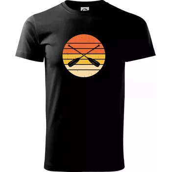 Pádla vintage kruh - Triko extra velké (5-8XL) - 6XL ( Černá )