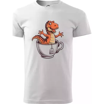 Pánské tričko Tea rex - Triko extra velké (5-8XL) - 8XL ( Bílá )