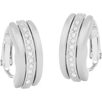 Náušnice Klipsy s řadou krystalů Preciosa z kolekce Classic Colibra - postříbřené