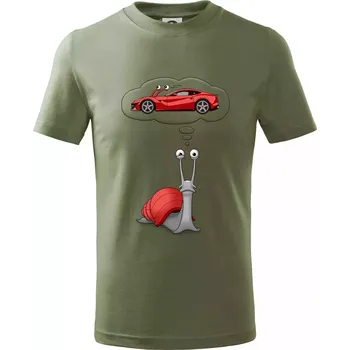 Chlapecké oblečení Nesplnitelný sen (Hana-creative) - Tričko dětské bavlněné - 134 cm/8 let ( Khaki )