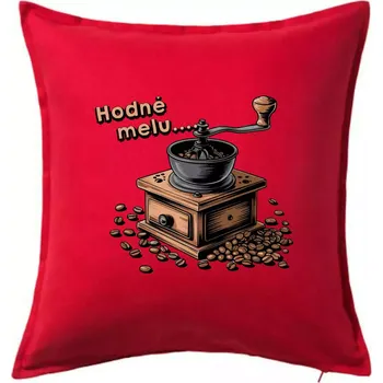 Polštář Hodně melu - Polštář 50x50 - 50x50 - Pouze potah ( Červená )