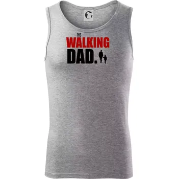 The walking dad dvě děti - Tílko pánské Core - S ( Tmavě šedý melír )