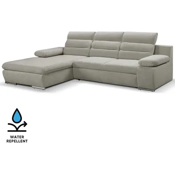 Sedací souprava Sedací souprava GRECO MINI | 185x278 cm | LEVÁ | 83 středně šedá WATER REPELLENT | rozkládací + úložný prostor