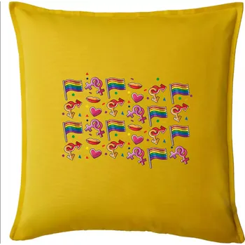 Polštář LGBT Vlajky - Polštář 50x50 - 50x50 - Pouze potah ( Žlutá )