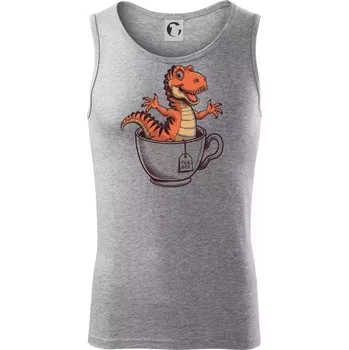 Tea rex - Tílko pánské Core - L ( Tmavě šedý melír )