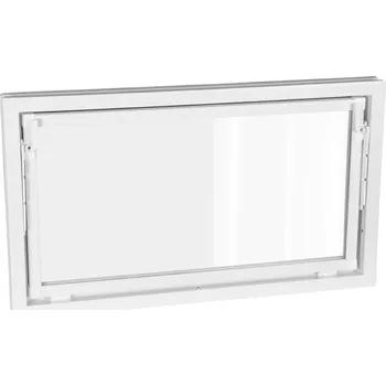 Okno PVC OKNO VEKA HOSPODÁŘSKÉ SKLEPNÍ GARÁŽOVÉ DVOJITÉ SKLO 70x40 BÍLÉ