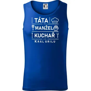 Pánská móda Táta manžel kuchař král grilu - Tílko pánské Core - M ( Královská modrá )