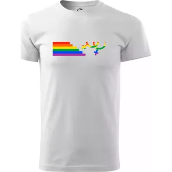 Lesby symbol duha - Triko extra velké (5-8XL) - 6XL ( Bílá )