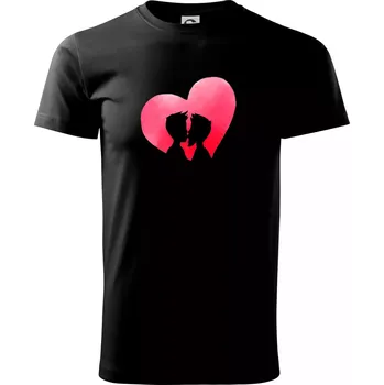 LGBT srdce gay - Triko extra velké (5-8XL) - 6XL ( Černá )