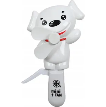 Obraz CESTOVNÍ RUČNÍ VĚTRÁČEK PRO DĚTI DO HORKA PEJSEK TICHÝ NA PLÁŽ