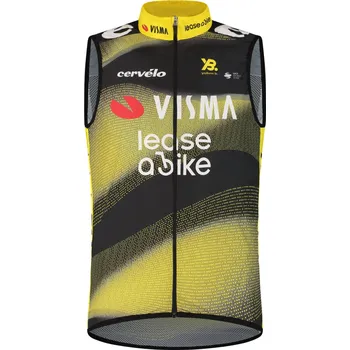 Cyklistická vesta RAPIDGEAR Cyklistická vesta - VISMA TDF25 REPLICA WINDBODY - žlutá/černá M