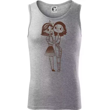 Pánské termoprádlo Lesbický pár - Tílko pánské Core - M ( Tmavě šedý melír )