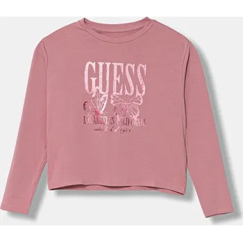 Chlapecké tričko Dětské tričko s dlouhým rukávem Guess J5YI32.K6YW4.9BYA růžová 34X, vel. 167