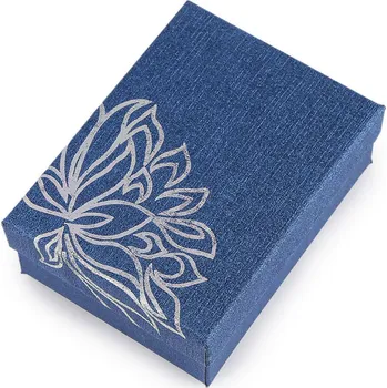 Dárková krabička Krabička na šperky 6,5x9 cm, barva 2 modrá stříbrná