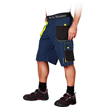 Gastro oděv Leber&Hollman FMN GBY kraťasy Navy Blue/Yellow S-3XL