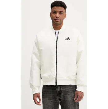 Bomber bunda adidas Stadium béžová barva, přechodná, JX5638 01X, vel. M