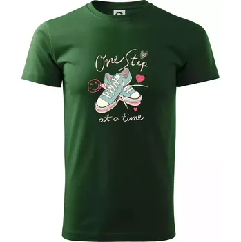 Pánské tričko Pastel Sneaker - Triko extra velké (5-8XL) - 6XL ( Lahvově zelená )