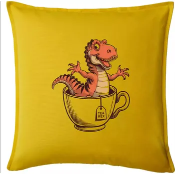 Polštář Tea rex - Polštář 50x50 - 50x50 - Pouze potah ( Žlutá )