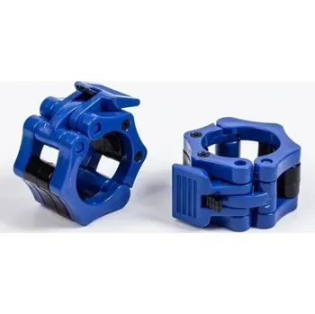 Rychloupínací zámky na činky 2 ks 25 mm Plastové uzávěry na osy činek Uzamykatelné spony pro bezpečný silový trénink v posilovně modrá