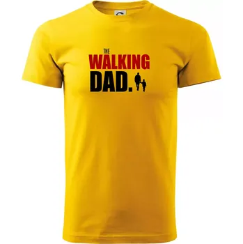 Pánské tričko The walking dad jedno dítě - Triko extra velké (5-8XL) - 7XL ( Žlutá )
