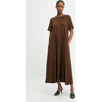 Dámské šaty Šaty Answear.LAB hnědá barva, maxi 11806.hak 88X, vel. S/M